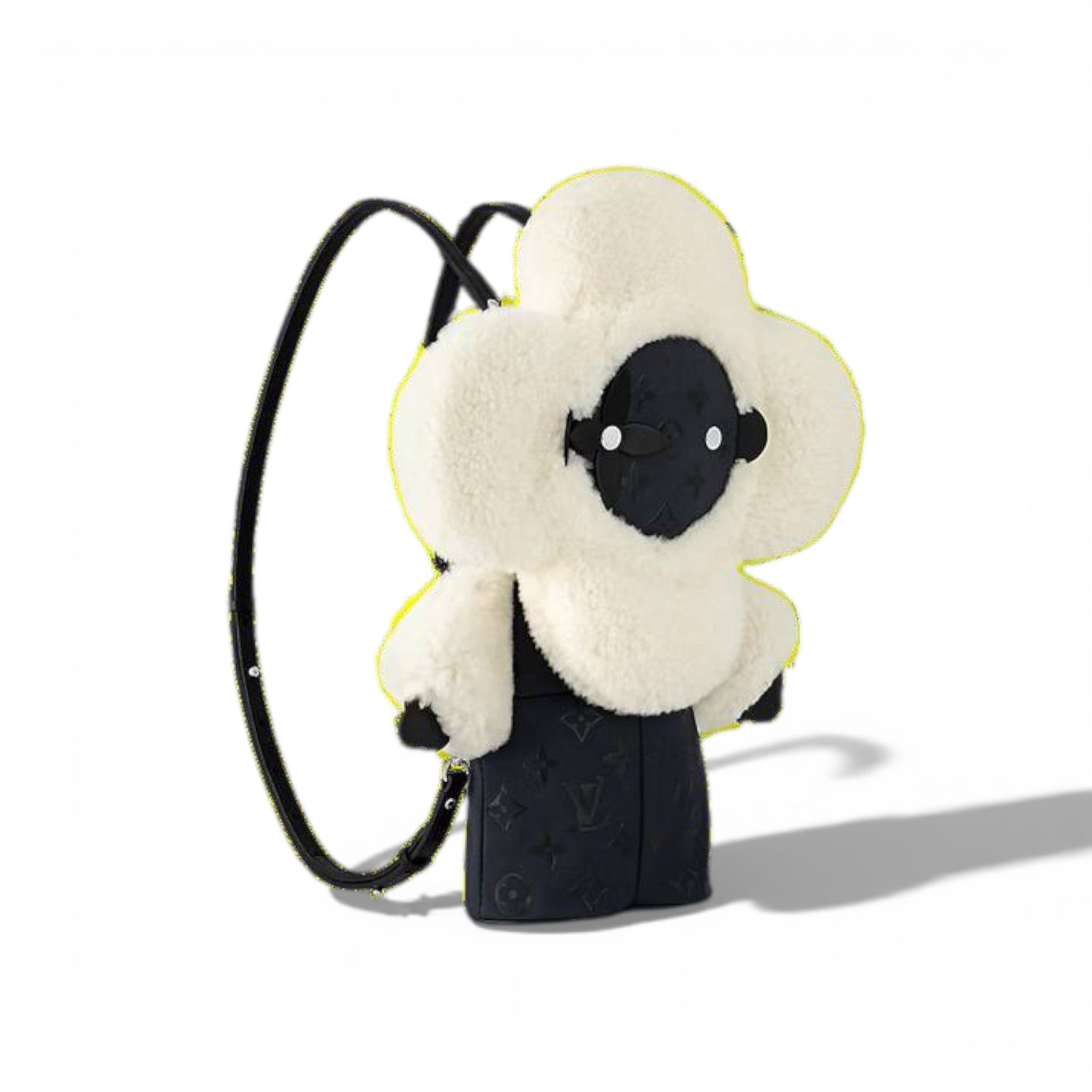 🧸 Louis Vuitton Teddy Doll Backpack – Shearling Flower Edition