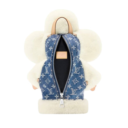 🧸 Louis Vuitton Teddy Backpack – Denim & Fur Winter Edition ✨