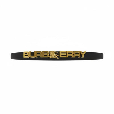 🧷 Burberry Elastic Belt with Gold Logo – Black
