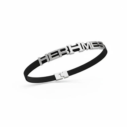 ✨ Hermès Elastic Logo Belt – Black