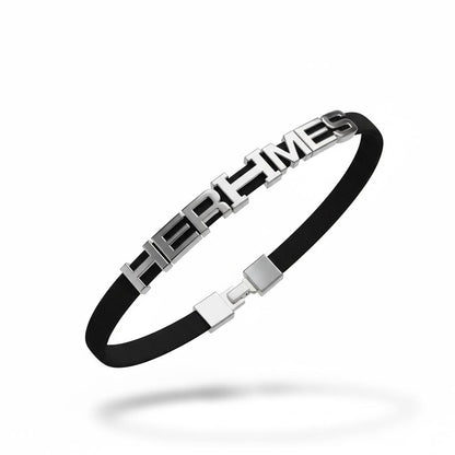 ✨ Hermès Elastic Logo Belt – Black