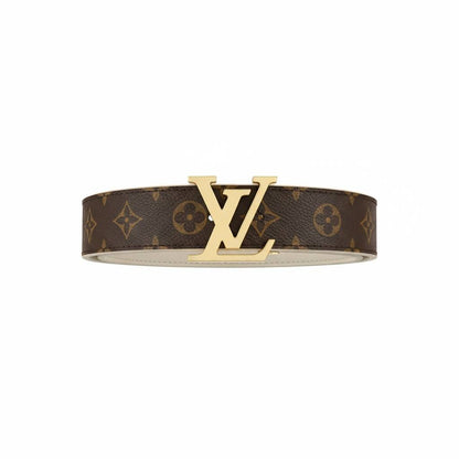 🤎 Louis Vuitton Monogram Canvas Belt – Gold LV Buckle