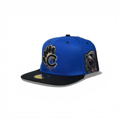 🧢 Blue “C” Bear Embroidered Snapback Cap – Black Flat Brim | Size 7.25 (57.7 CM)