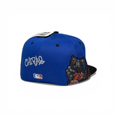 🧢 Blue “C” Bear Embroidered Snapback Cap – Black Flat Brim | Size 7.25 (57.7 CM)