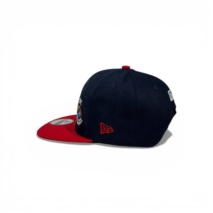 🧢 LA Dodgers Embroidered Snapback Cap – Black Crown & Red Flat Brim | 9X Champions Edition