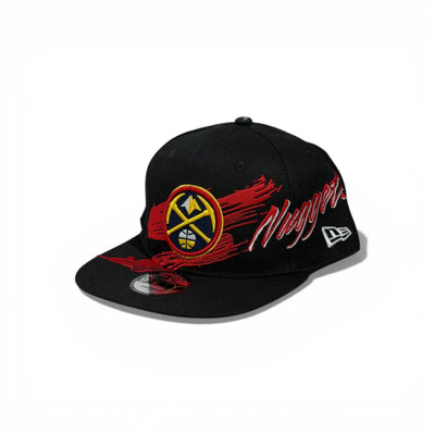 🧢 Denver Nuggets Embroidered Snapback Cap – Black & Red Graphic