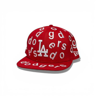 🧢🔥🔴 RED LA DODGERS ALLOVER SNAPBACK CAP 🔴🔥🧢