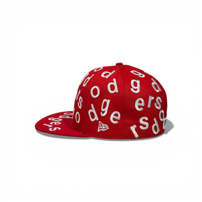 🧢🔥🔴 RED LA DODGERS ALLOVER SNAPBACK CAP 🔴🔥🧢