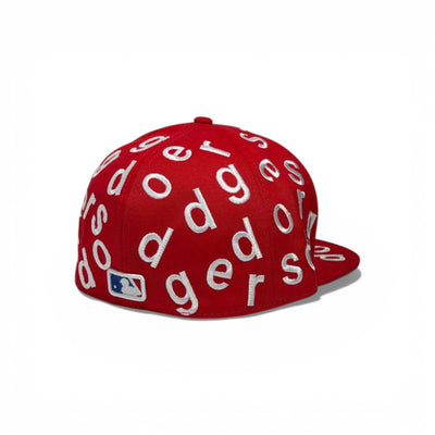 🧢🔥🔴 RED LA DODGERS ALLOVER SNAPBACK CAP 🔴🔥🧢