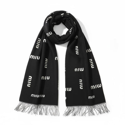 🖤✨🧣 MIU MIU ALL-OVER LOGO SCARF 🧣✨🖤