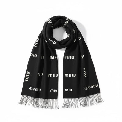 🖤✨🧣 MIU MIU ALL-OVER LOGO SCARF 🧣✨🖤