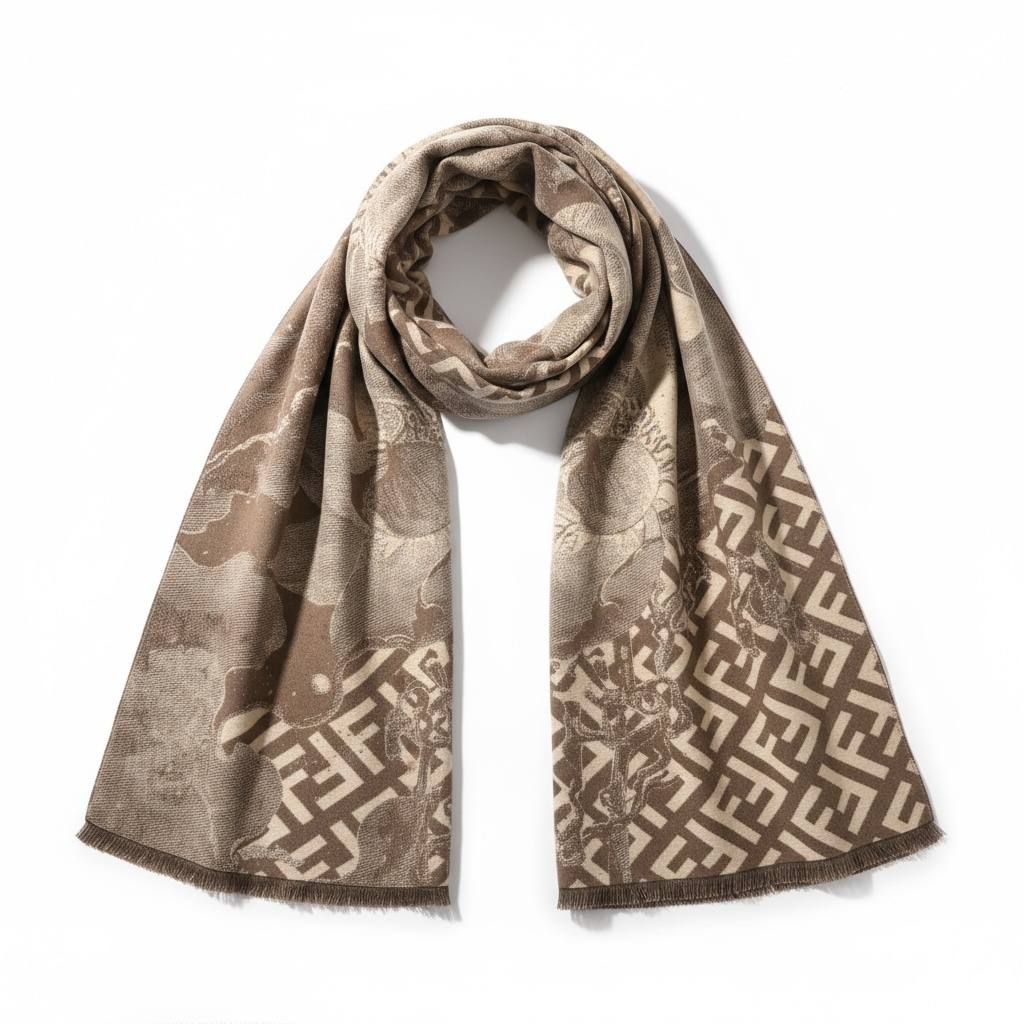 🤎✨🧣 FENDI MONOGRAM PRINT SCARF 🧣✨🤎