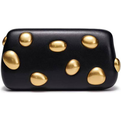 ZARA Black Studded Clutch Bag 🖤✨💛 Evening Statement Accessory