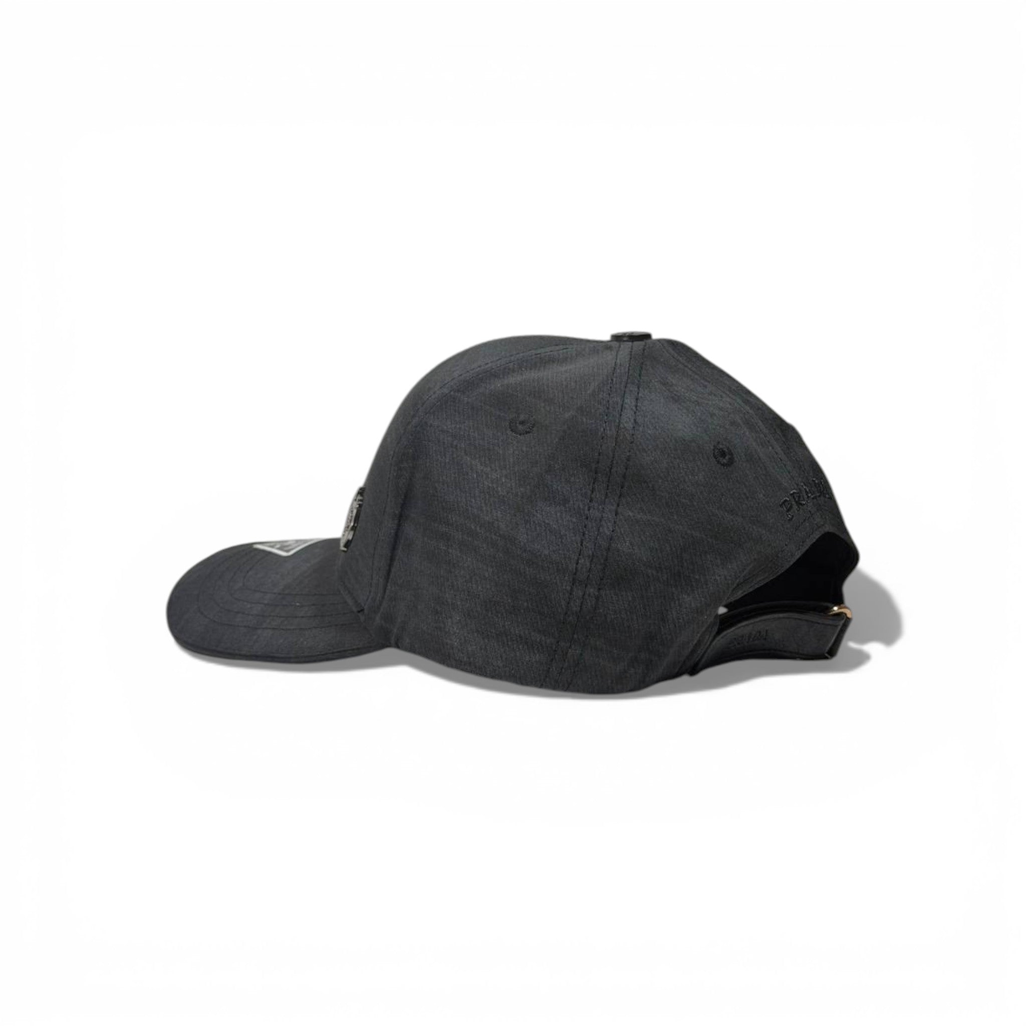 🧢 PRADA Black Logo Baseball Cap – Luxury Minimal Design 🖤✨