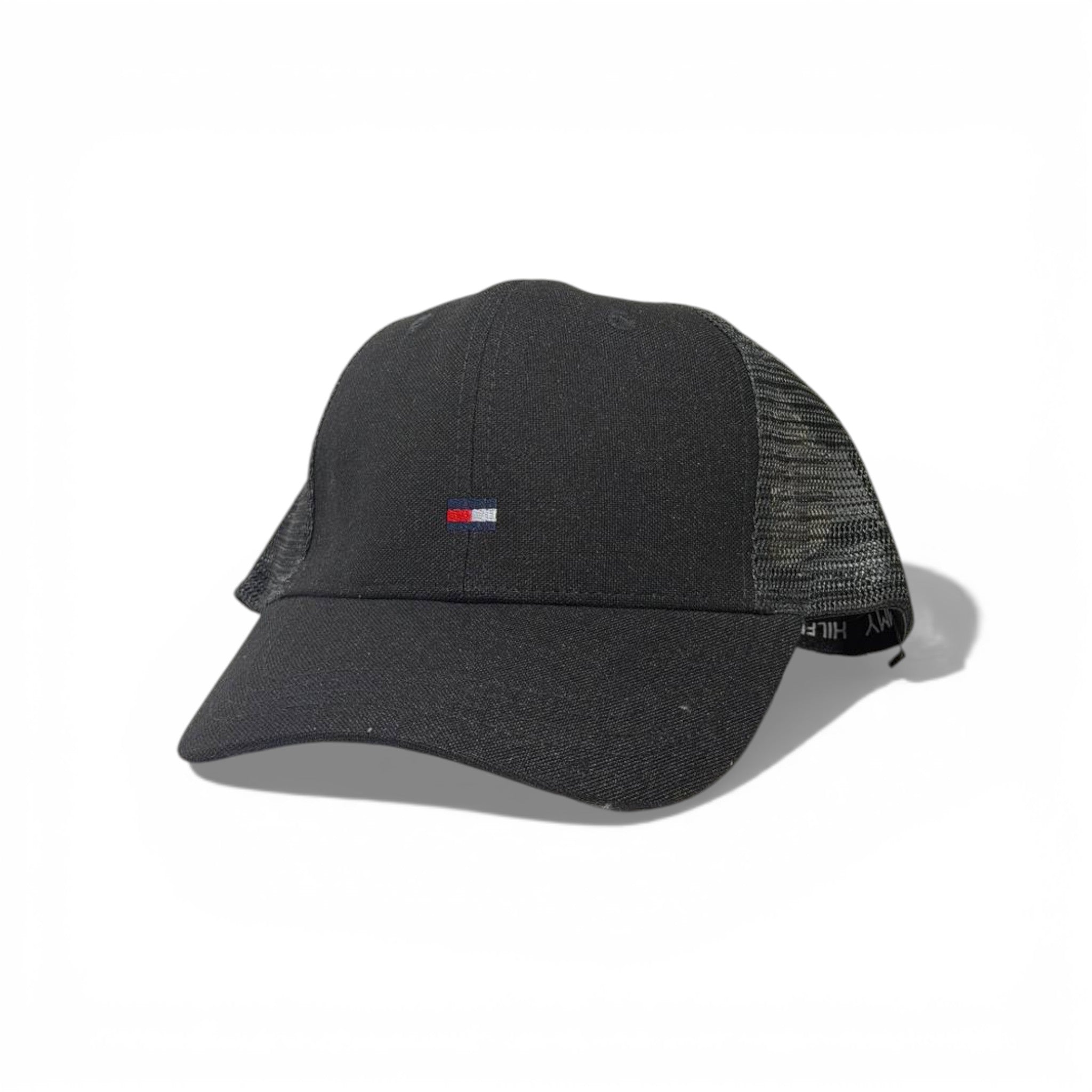🧢✨ Tommy Hilfiger Flag Mesh Baseball Cap – Black Classic Style 🇺🇸