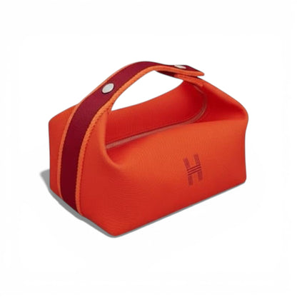 👜✨ HERMÈS Mini Canvas Top-Handle Bag – Orange