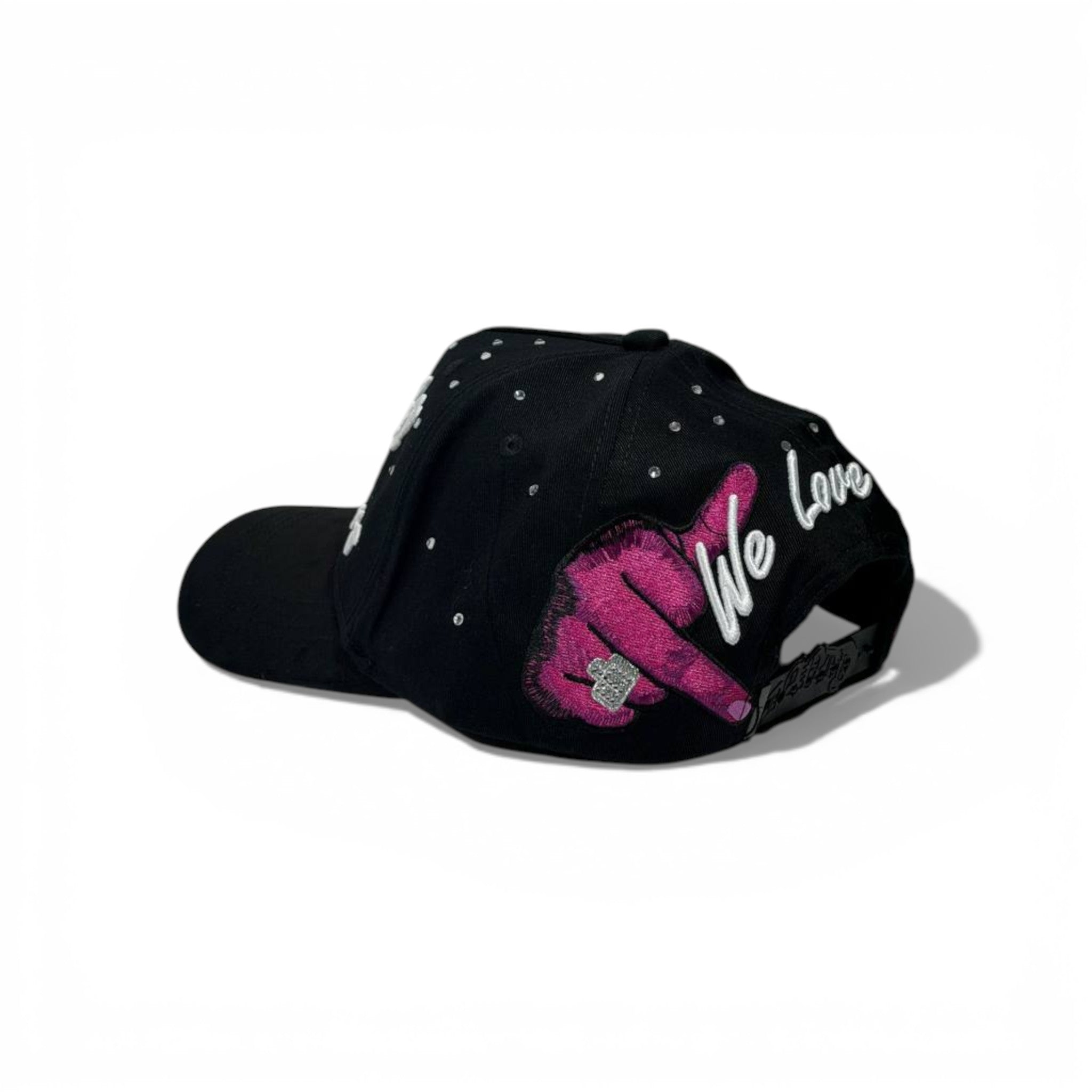 🖤 For All No Haters Rhinestone Black Baseball Cap – Statement Streetwear Hat ✨🧢