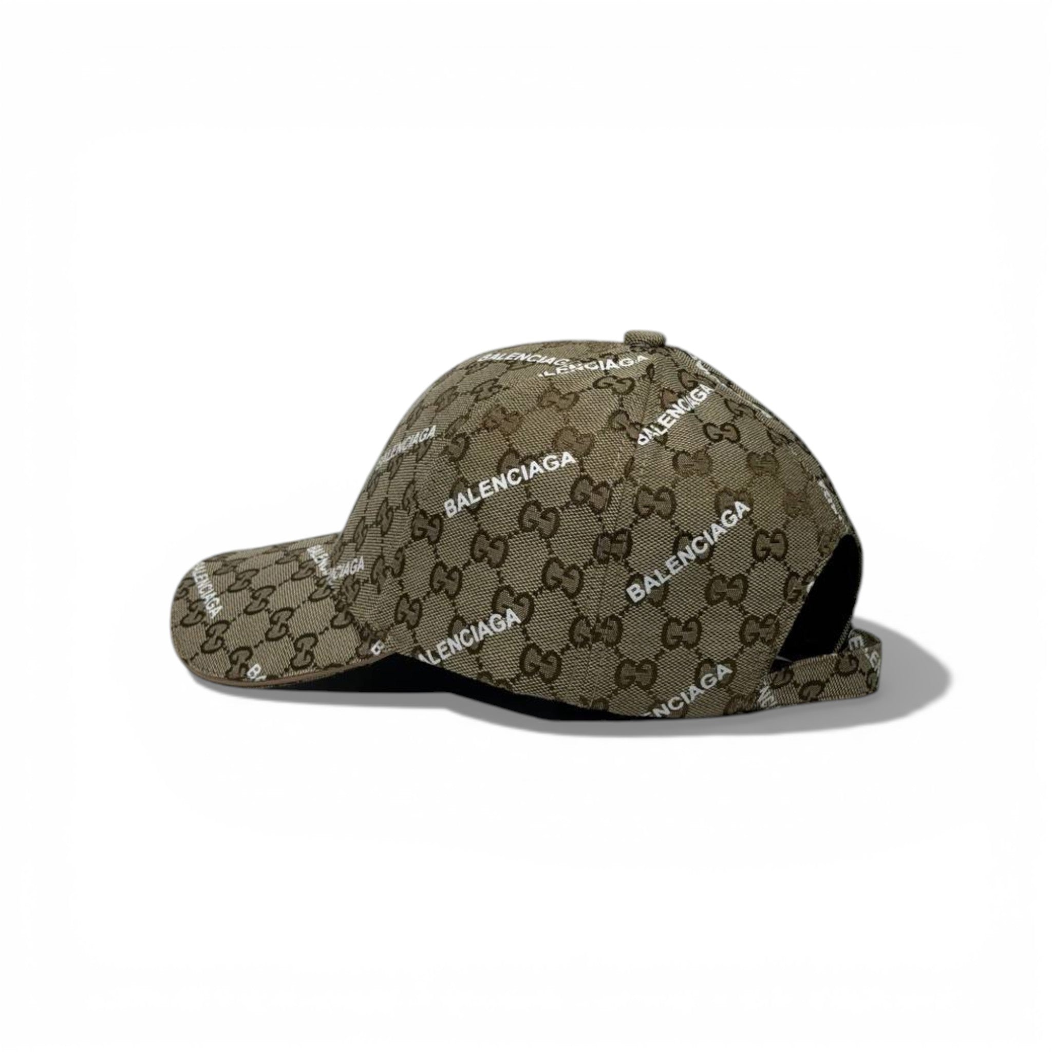 🤎 Balenciaga Monogram Brown Baseball Cap – Luxury All-Over Logo Hat 🧢✨
