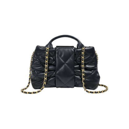 Chanel Quilted Black Mini Top-Handle Bag with Chain Strap 🖤✨
