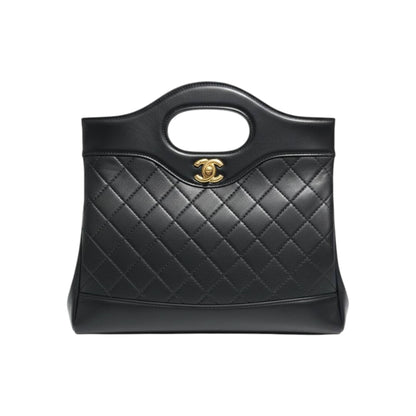 Chanel Quilted Black Tote Bag with Cut-Out Handle 🖤✨