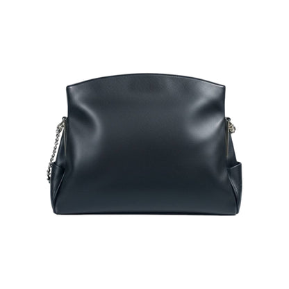 Chanel Black Leather Shoulder Bag with Silver Chain Strap 🖤✨