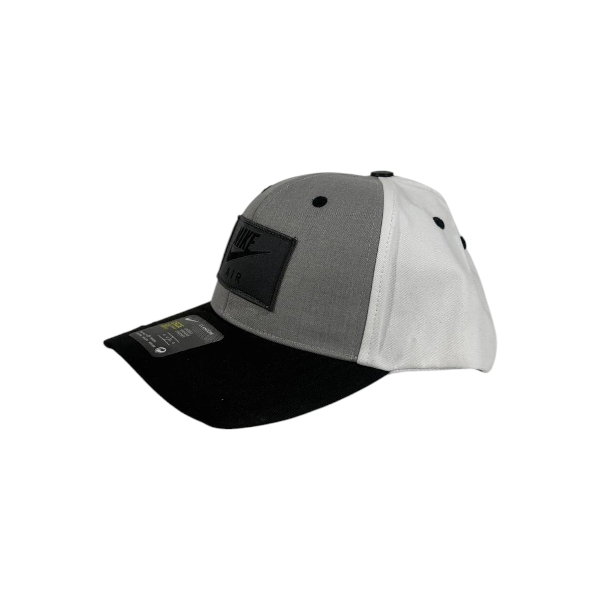 Nike Air Two-Tone Snapback Cap – Grey, White & Black 🧢🔥