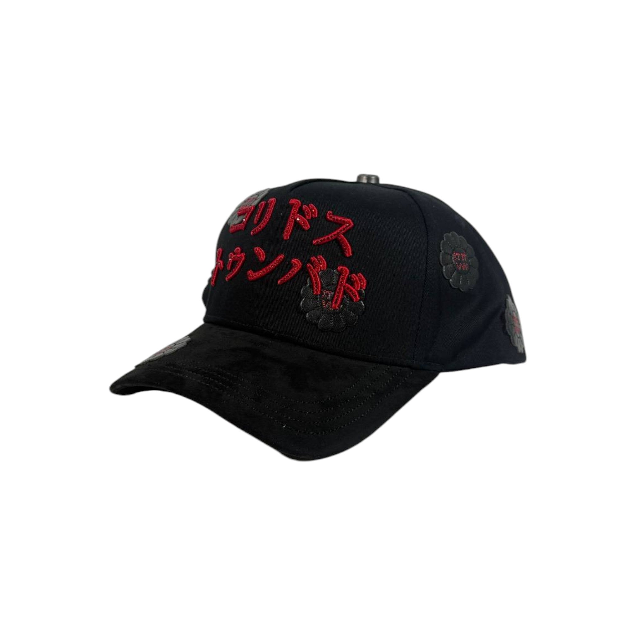 🧢 Gorra Barba Hats X CT Japanese Embroidered Cap – Black Red Street Edition