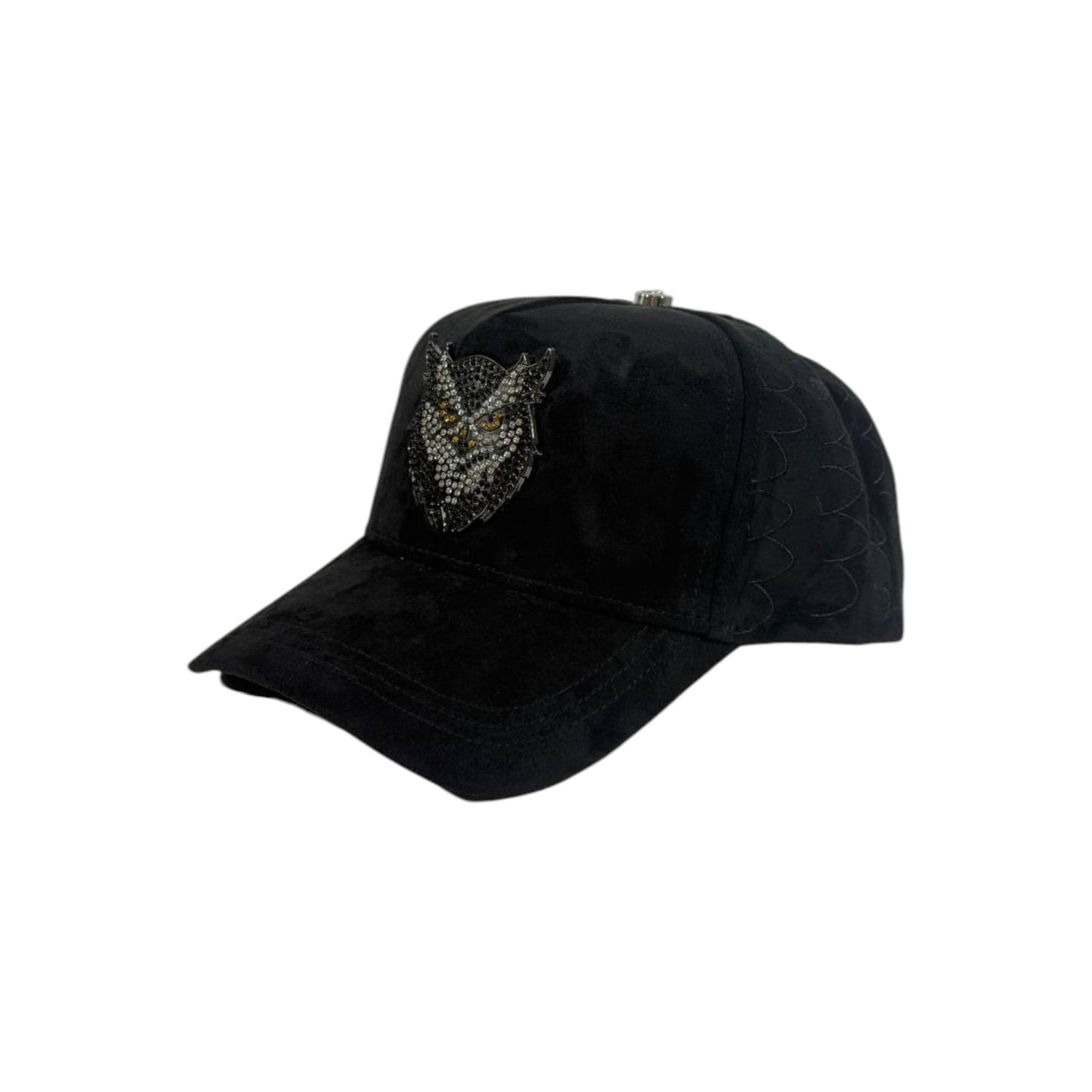 🧢 El Buho X Barbas Crystal Owl Cap – Black Luxury Street Edition