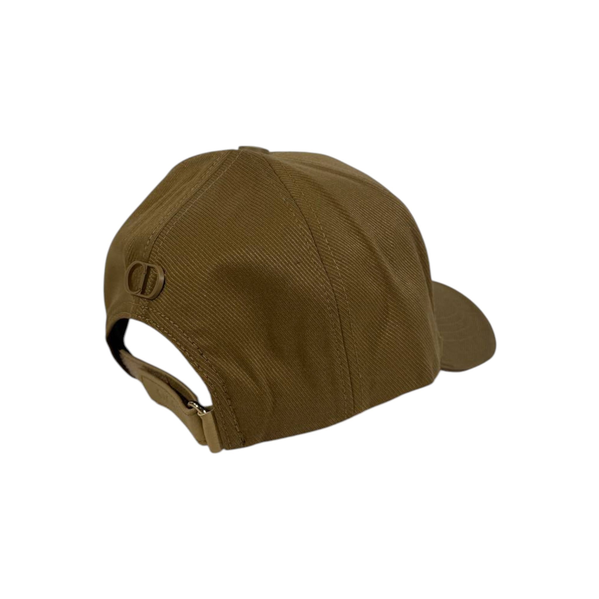 🧢 Dior Embroidered Logo Cap – Khaki Luxury Street Edition