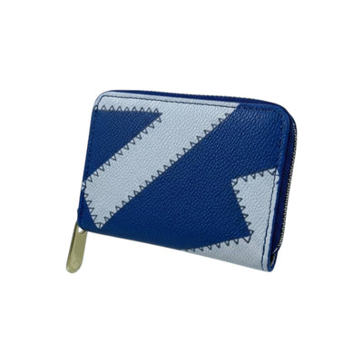 👛 Louis Vuitton Patchwork Zip Wallet – Blue & White Luxury Edition