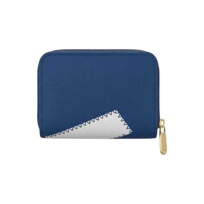 👛 Louis Vuitton Patchwork Zip Wallet – Blue & White Luxury Edition