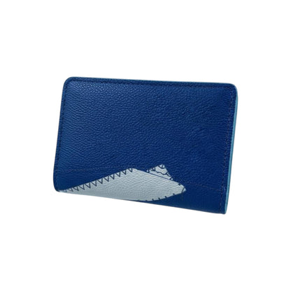👛 Louis Vuitton Patchwork Fold Card Holder – Blue & White Luxury Edition