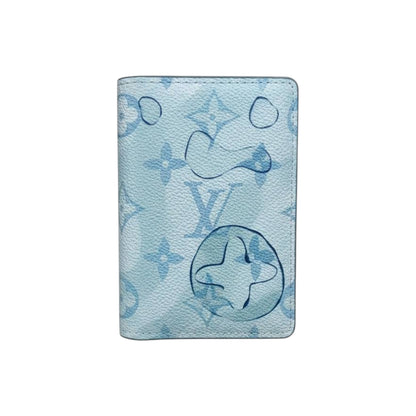 👛 Louis Vuitton Sky Blue Monogram Card Holder – Artistic Face Edition