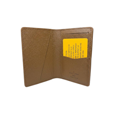 👛 Louis Vuitton Embossed Monogram Leather Card Holder – Tan Luxury Edition