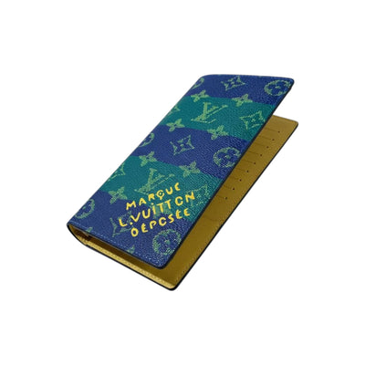 👛 Louis Vuitton “Margot L. Vuitton Otepsée” Long Card Holder – Blue & Green Monogram Art Edition