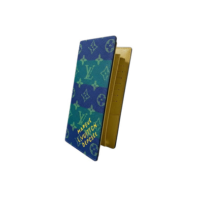 👛 Louis Vuitton “Margot L. Vuitton Otepsée” Long Card Holder – Blue & Green Monogram Art Edition