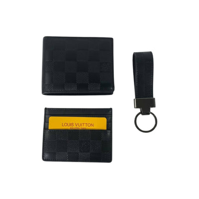 🖤👛 Louis Vuitton Damier Black Wallet & Accessories Set – Wallet, Card Holder & Key Holder 🔑✨