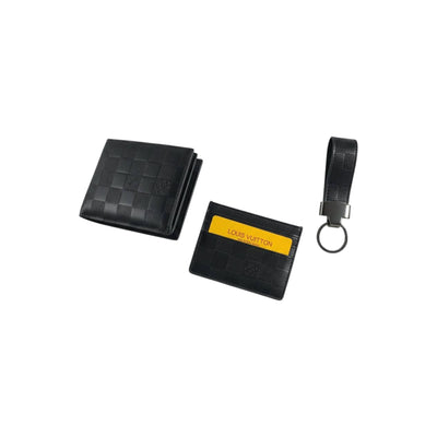 🖤👛 Louis Vuitton Damier Black Wallet & Accessories Set – Wallet, Card Holder & Key Holder 🔑✨