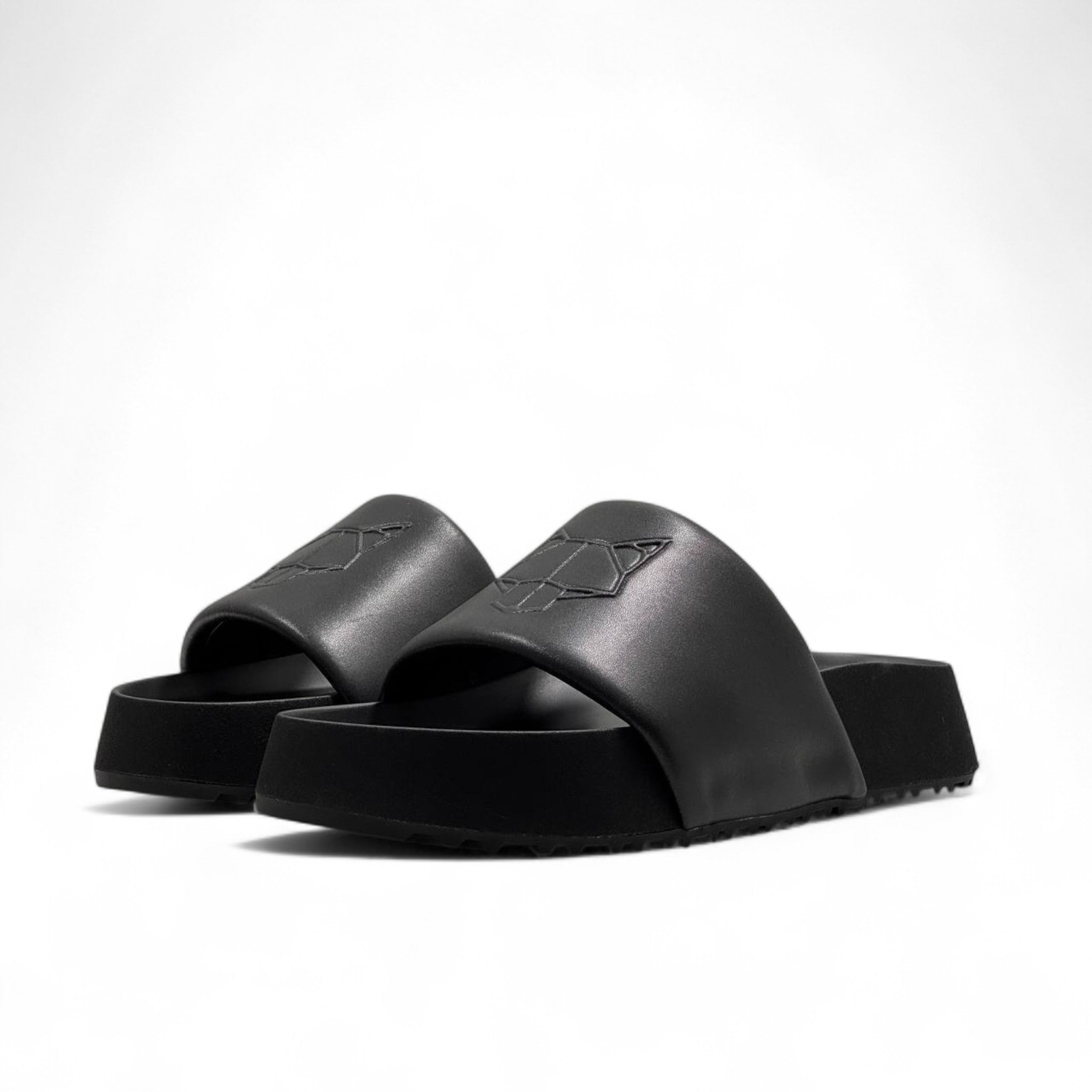 NAKED WOLFE Matte Black Logo Slides 🐺 | Bold & Minimal Luxury