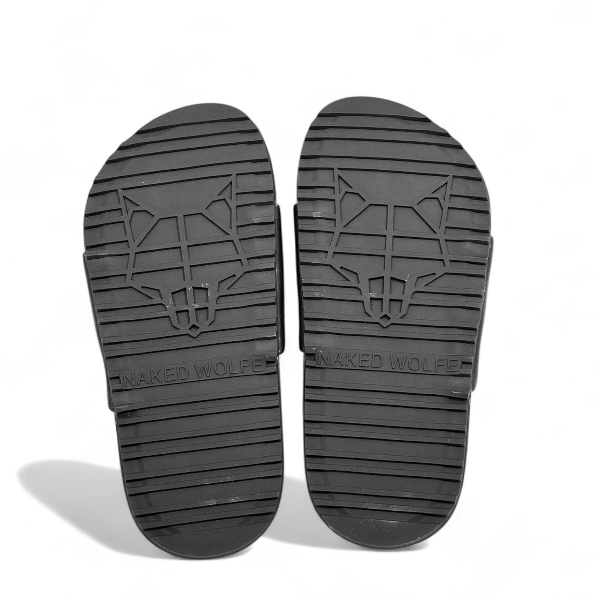 NAKED WOLFE Matte Black Logo Slides 🐺 | Bold & Minimal Luxury