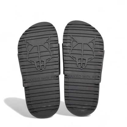 NAKED WOLFE Matte Black Logo Slides 🐺 | Bold & Minimal Luxury