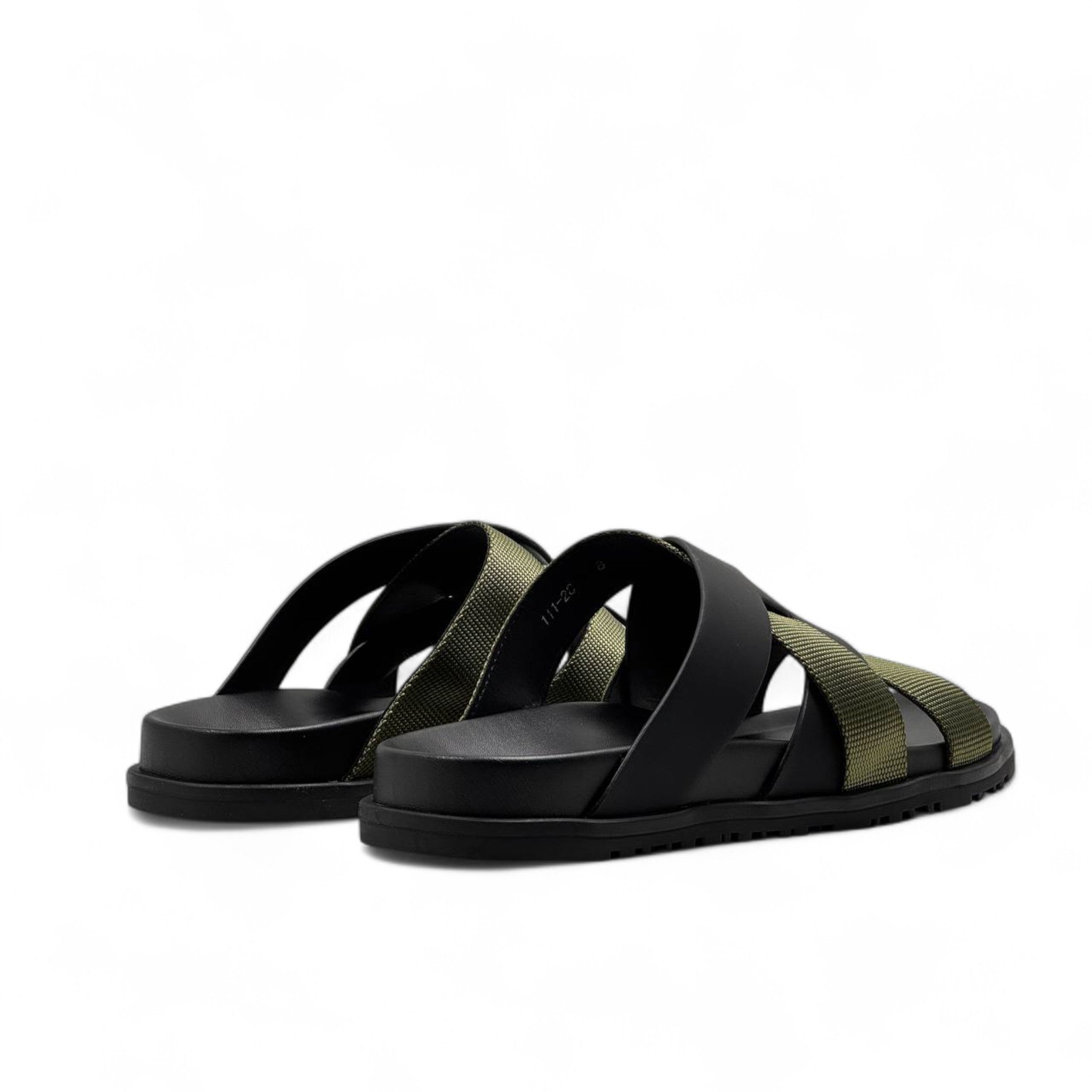 HERMÈS Olive & Black Cross-Strap Sandals 🧵 | Effortless French Utility Chic