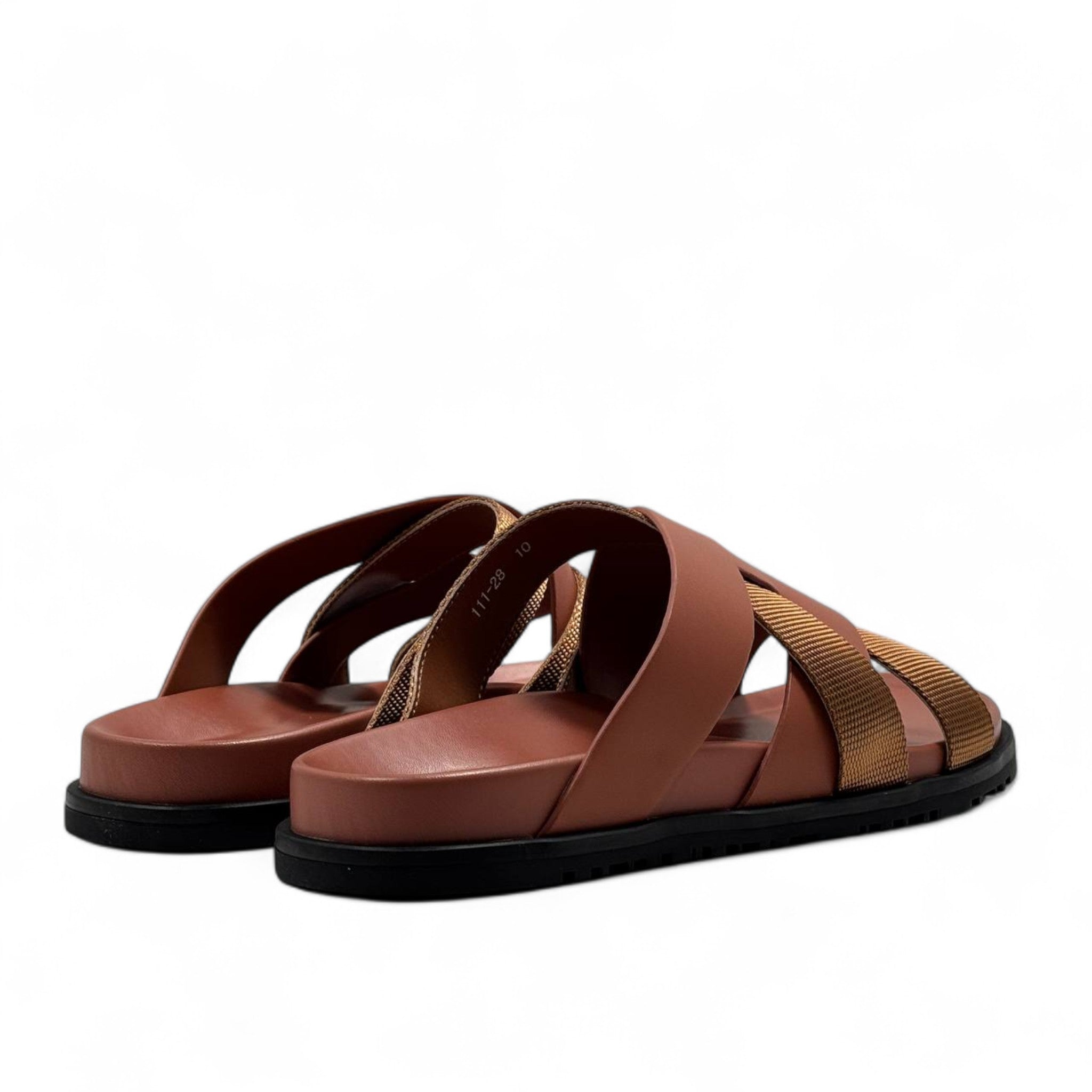 HERMÈS Tan & Caramel Cross-Strap Sandals 🐪 | Sunset-Inspired French Elegance