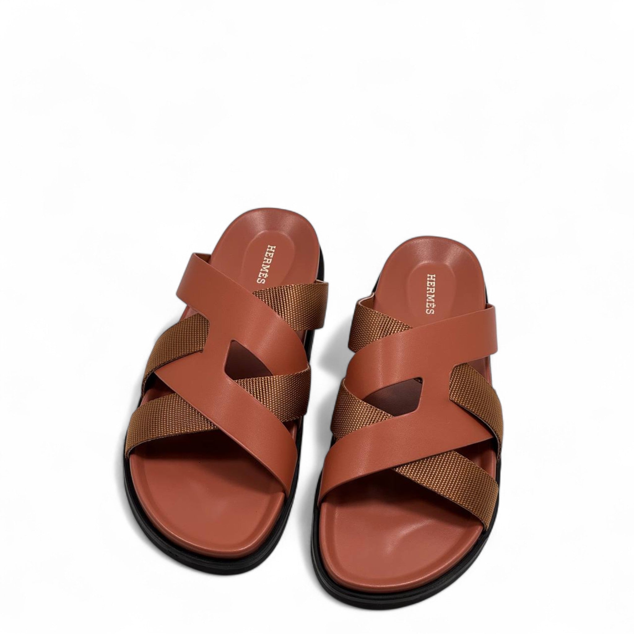 HERMÈS Tan & Caramel Cross-Strap Sandals 🐪 | Sunset-Inspired French Elegance
