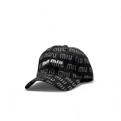 Miu Miu Black Monogram Cap – Bold Logo Streetwear