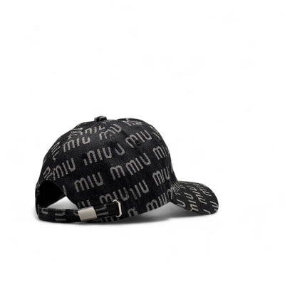 Miu Miu Black Monogram Cap – Bold Logo Streetwear