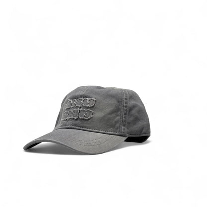 Miu Miu Grey Washed Embroidered Cap – Tonal Street Chic 🧢✨