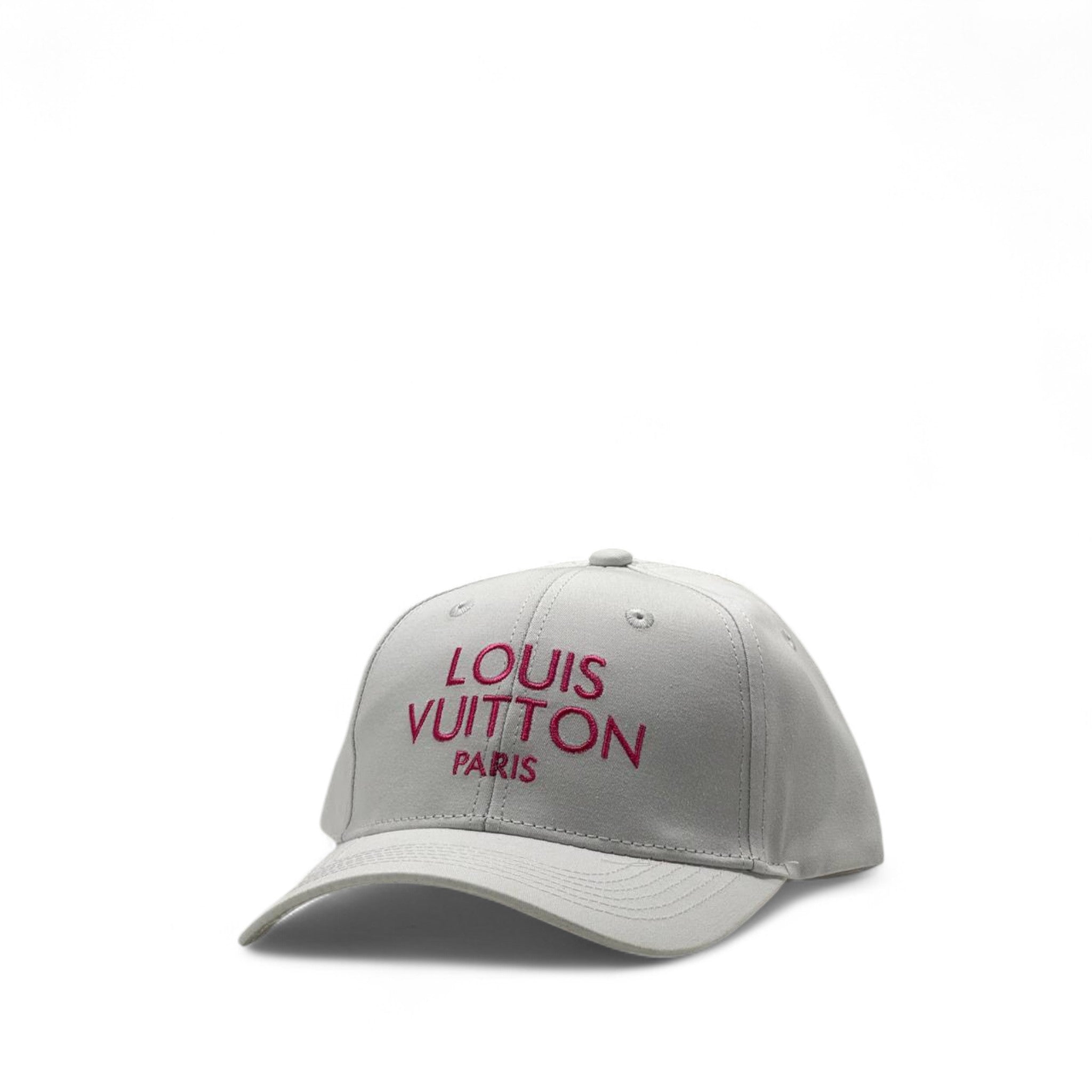 Louis Vuitton Paris White Cap – Hot Pink Elegance 💖🕊️