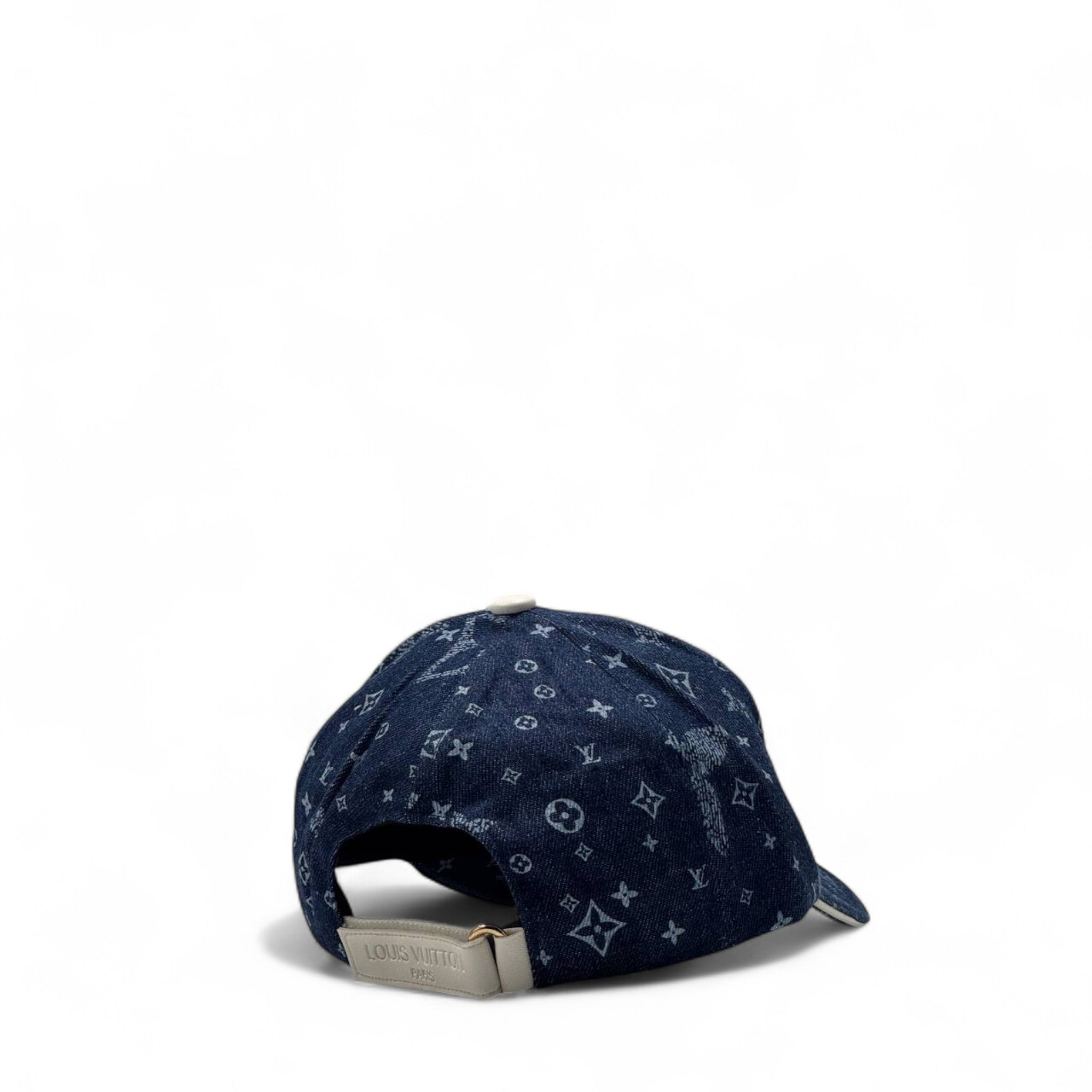 Louis Vuitton Denim Monogram Cap 💙 – "LOVE" Embroidered Street Style Hat