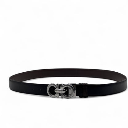Salvatore Ferragamo Double-Faced Gancini Belt – Black & Brown 120cm 🔄🖤🤎